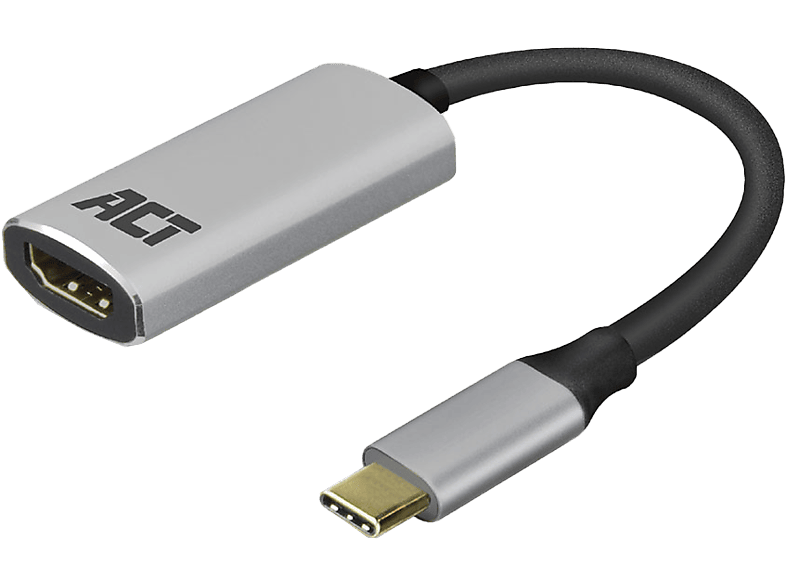 ACT AC7010 USB Type-C/HDMI átalakító, 0,15 méter, 4K, alumínium ház