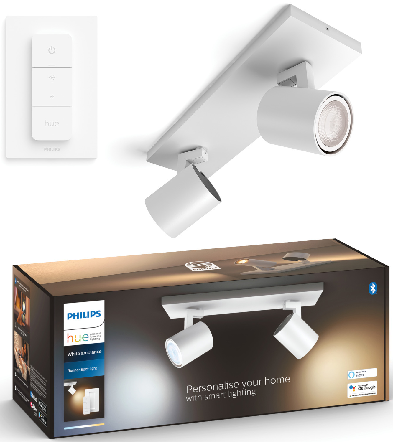 PHILIPS HUE Opbouwspot Runner Wit licht (33814200)