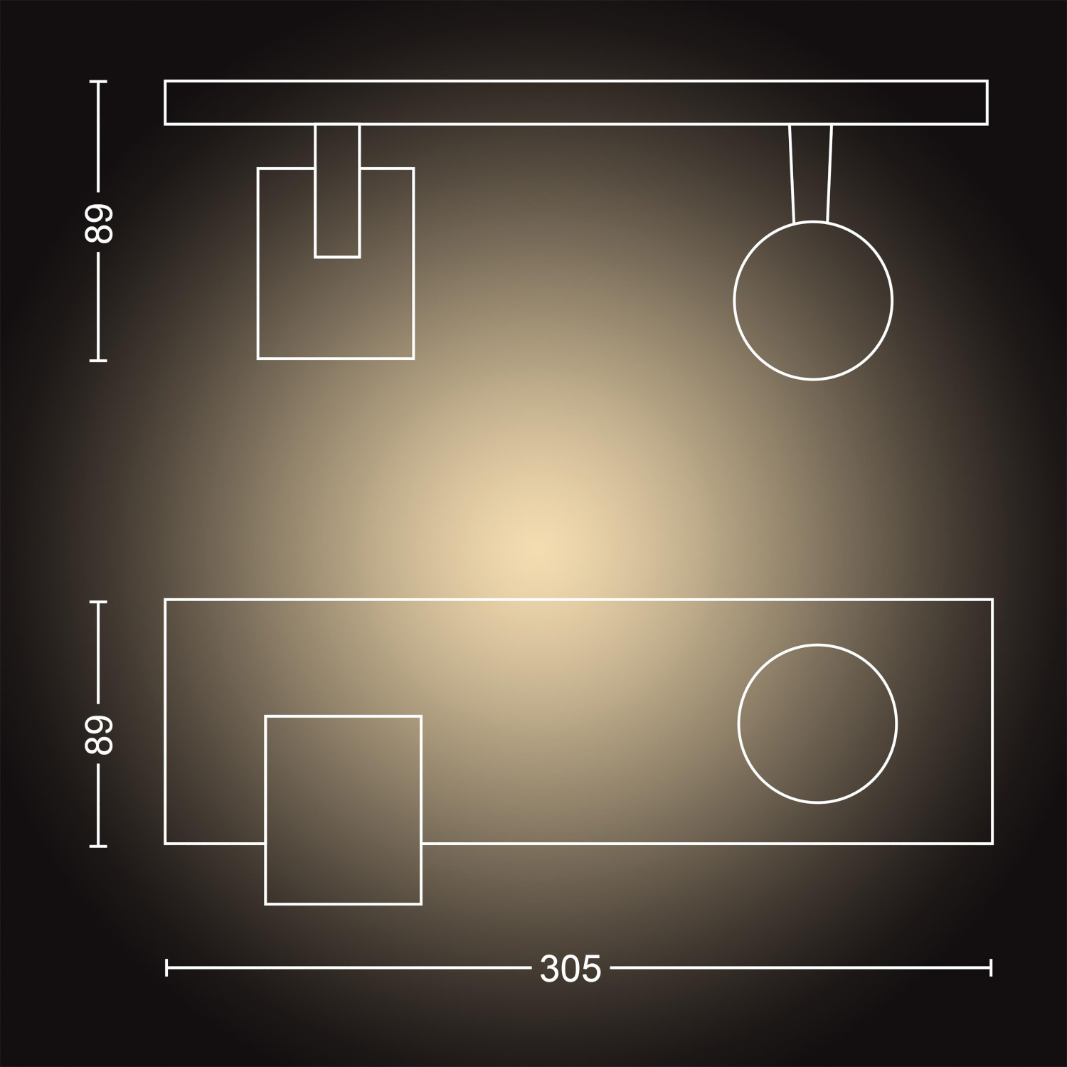 PHILIPS HUE Opbouwspot Runner Wit licht (33814200)