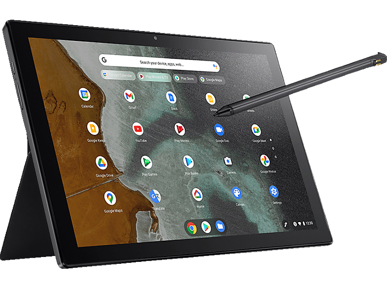 Pen, Mali-G72, MediaTek Touchscreen, Chrome ARM, RAM, 10,5 CM3 Mineral GB Google Chromebook Stylus Grey Chromebook, Display (CM3000DVA-HT0011) 4 eMMC, 64 8183 Prozessor, mit ASUS Zoll OS inkl. GB