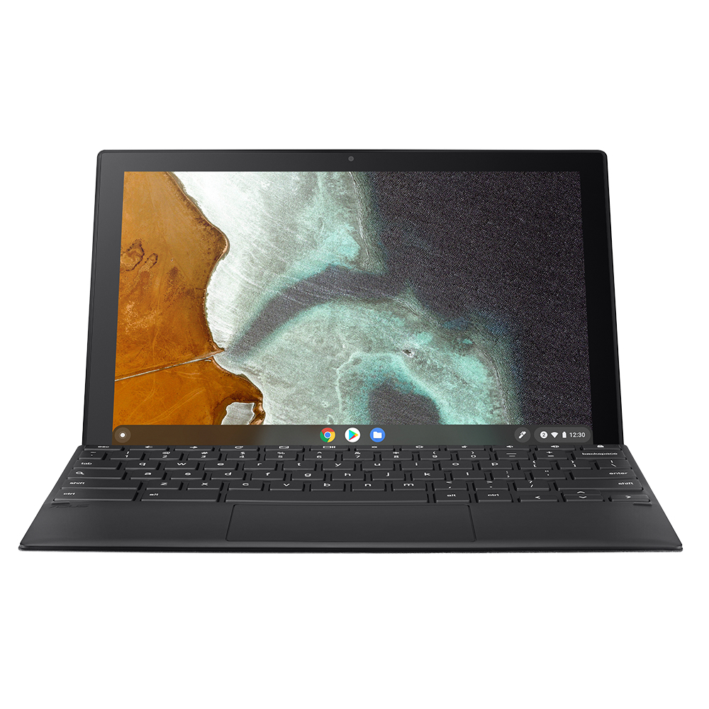 Zoll RAM, Pen, 4 8183 Touchscreen, Prozessor, GB mit GB eMMC, Chromebook, ARM, inkl. Display Mineral ASUS Chrome Grey Stylus Chromebook 10,5 CM3 MediaTek Google OS (CM3000DVA-HT0011) Mali-G72, 64