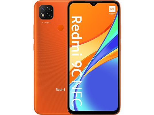 Móvil - Xiaomi Redmi 9C, Naranja, 128 GB, 4 GB RAM, 6.53" HD+, MediaTek Helio G35, 5000 mAh, Android