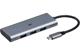 ISY IHU-5000 - Adattatore USB C (Argento)