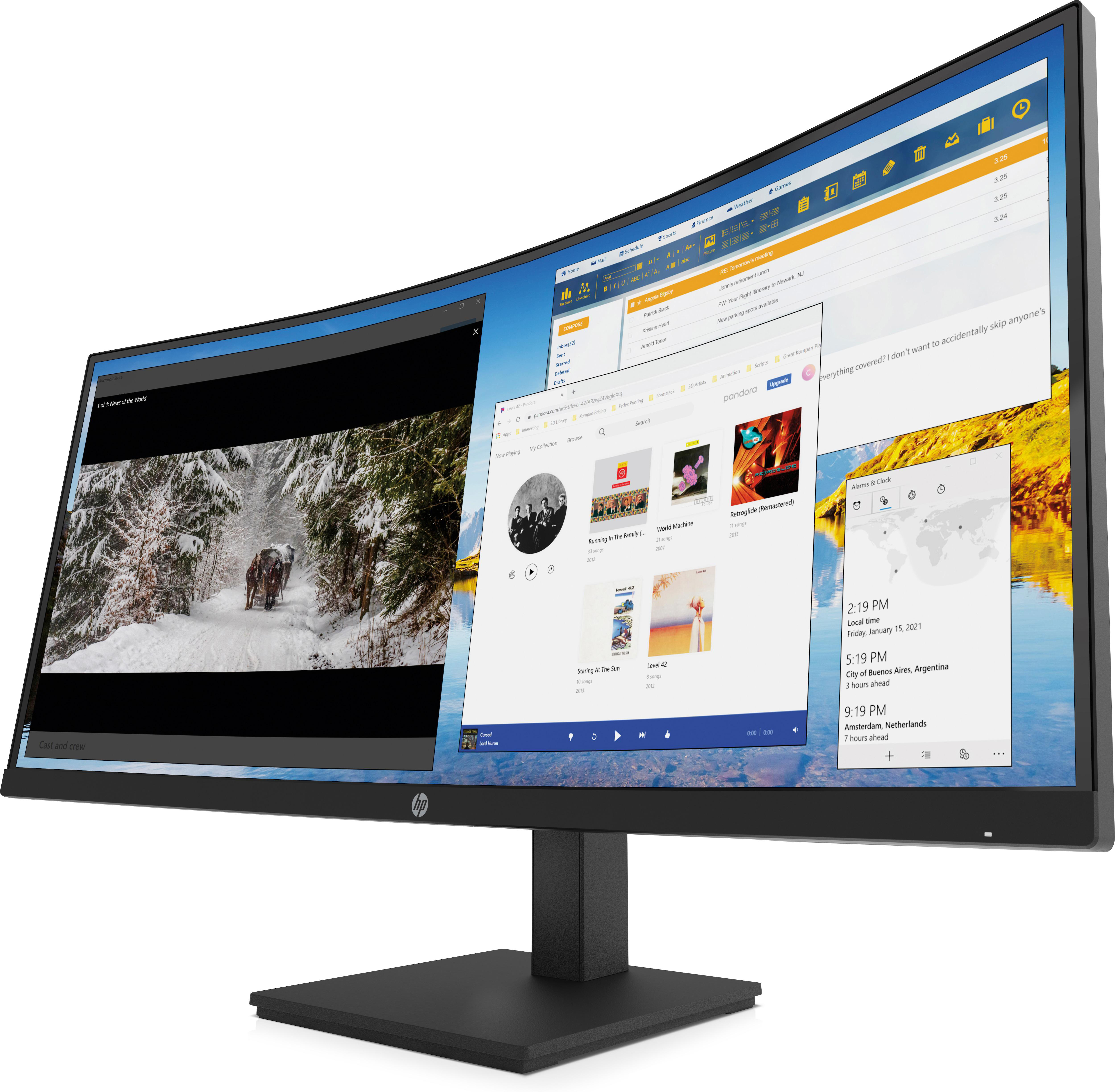 HP M34d 34 Zoll  WQHD  Gaming Monitor  5 ms Reaktionszeit  