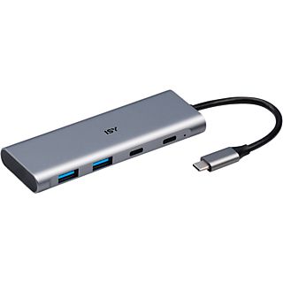 ISY IHU-5200 - Adattatore USB C (Argento)