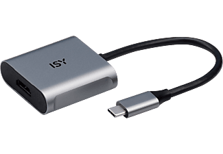 ISY IAD-1015 - Adattatore da USB-C a HDMI (Argento)