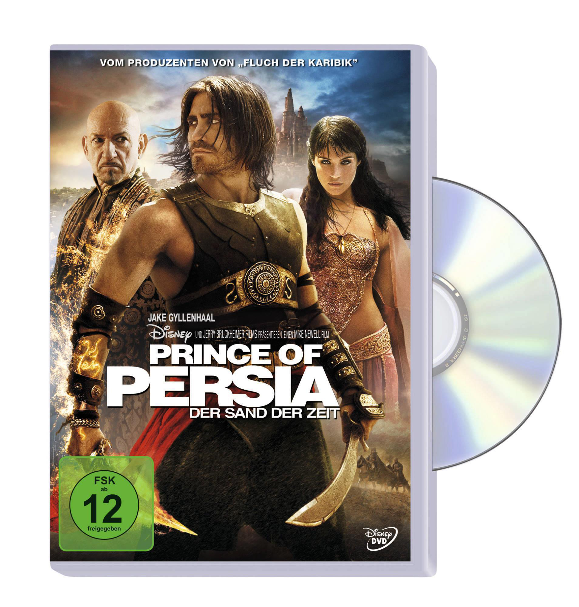 DVD-Hülle mit Prince of Persia-Filmcover. DVD ist auf der rechten Seite sichtbar.