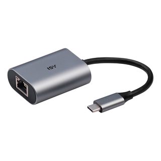 ISY IAD-1010-C - USB-C auf Gigabit-LAN-Adapter (Silber)