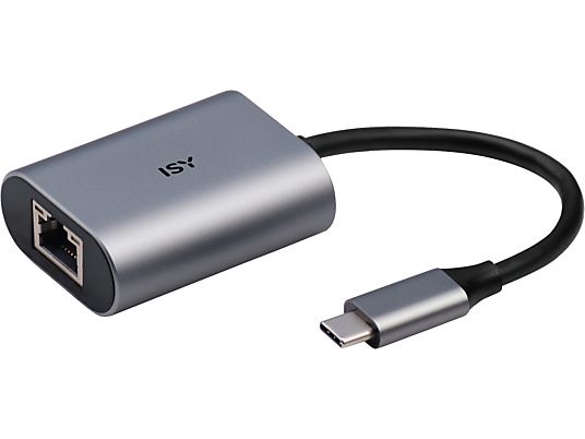 ISY IAD-1010-C - Adaptateur USB-C vers adaptateur LAN Gigabit (Argent)