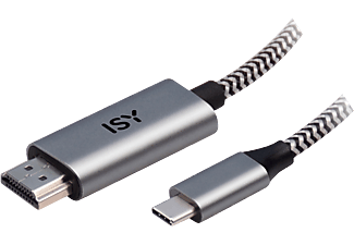 ISY IHD-9000 - USB-C auf HDMI
 Kabel (Silber)