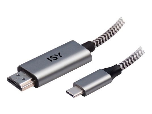 ISY IHD-9000 - USB-C auf HDMI
 Kabel (Silber)