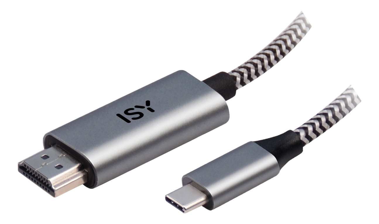 ISY IHD-9000 - USB-C auf HDMI
 Kabel (Silber)