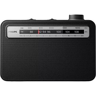 Radio portátil - Philips TAR2506, 0.3 W, FM / MW, Puerto para auriculares, Negro