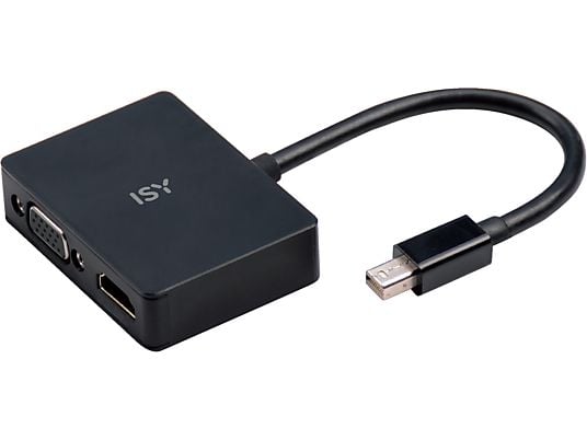 ISY IAD-1011 - Mini DisplayPort auf HDMI/VGA Adapter (Schwarz)