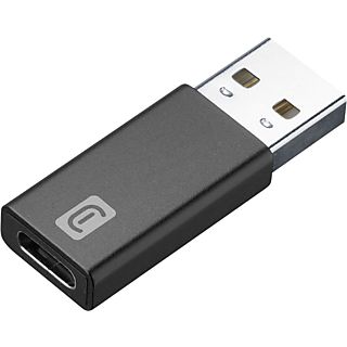 Adaptador USB - CellularLine USBC2ACARADAPTERK, USB-A a USB-C, Negro