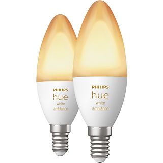 PHILIPS HUE 2 kaarslampen LED Bluetooth Meerkleurig (35673300)