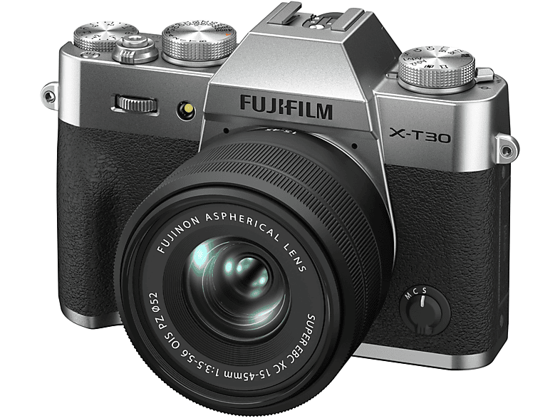 FUJIFILM X-T30 II Kit Systemkamera mit Objektiv 15-45 mm, 7,6 cm Display Touchscreen, WLAN