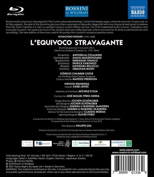 (Blu-ray) STRAVAGANTE Colaianni/Kabongo/Mastrototaro/Pérez-Sierra/+ - L\'EQUIVOCO -
