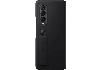 SAMSUNG Galaxy Z Fold3 5G Deri Katlanabilir Telefon Kılıfı Siyah