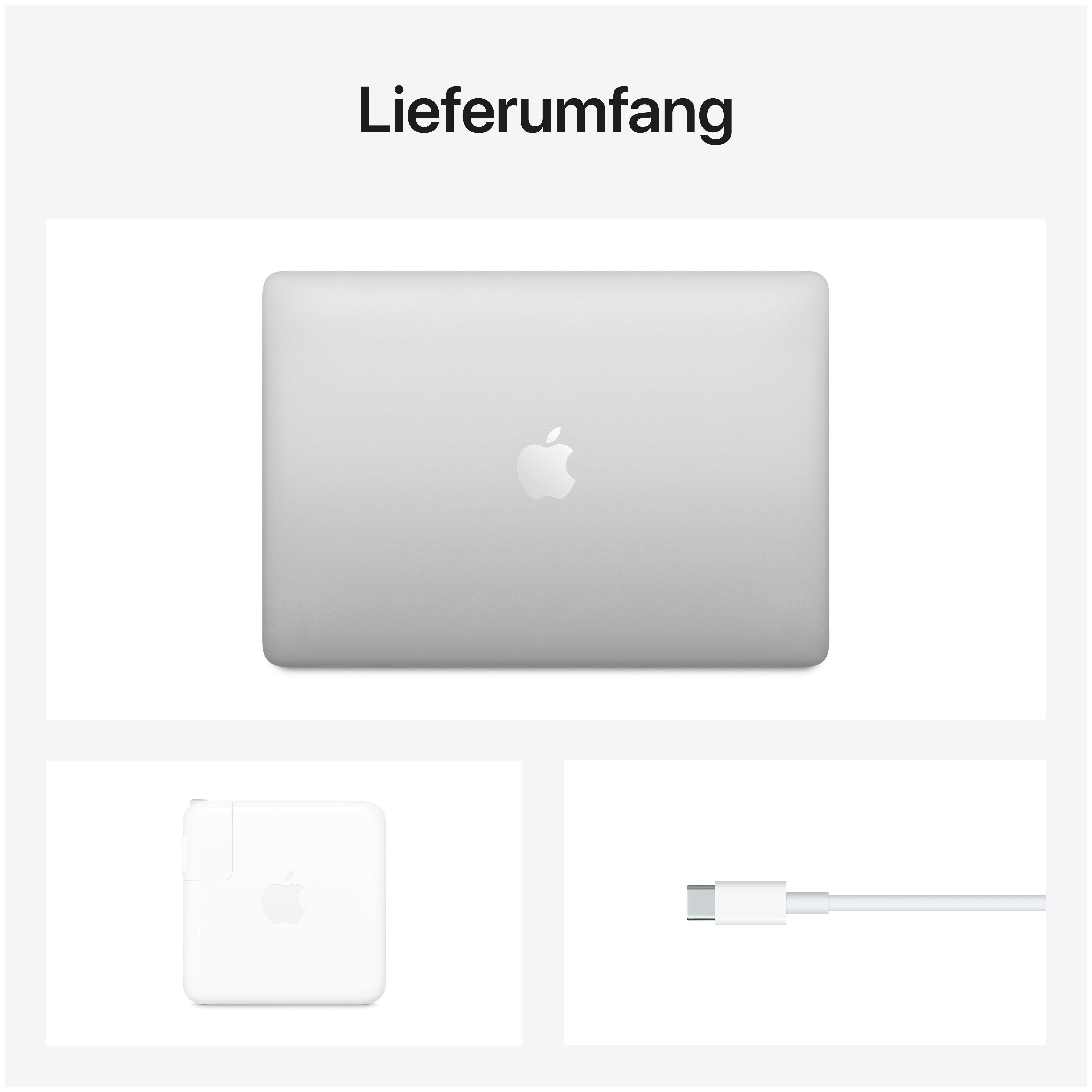 APPLE MacBook Pro (2020) M1 GB Display, 8 RAM, Apple 13,3 Silber Notebook 256 GB Prozessor, mit MYDA2D/A, SSD, Zoll