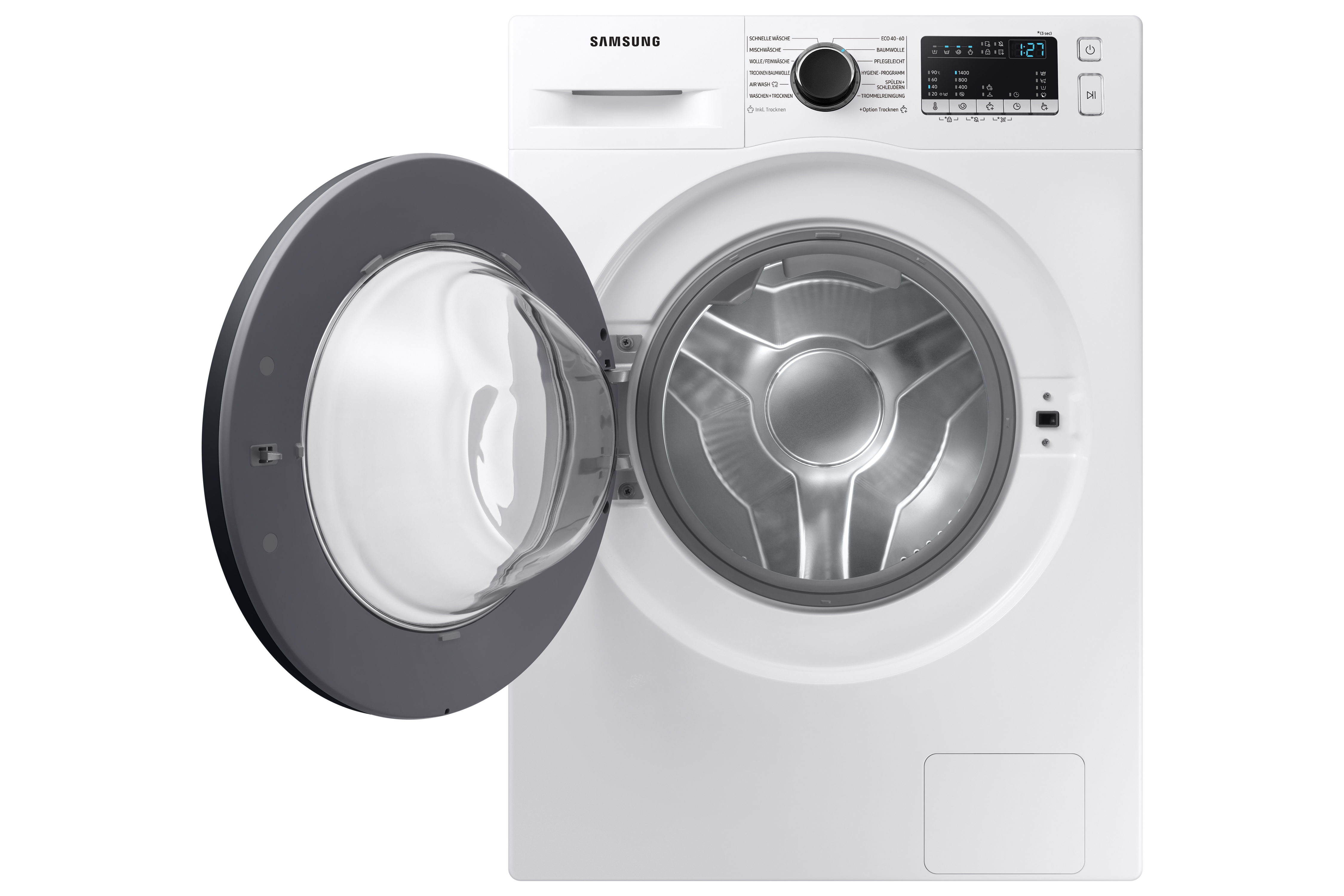 SAMSUNG WD80T4049CE/EG Waschtrockner (8 kg / 5 kg, 1400 U/Min., Standgerät, Weiß)