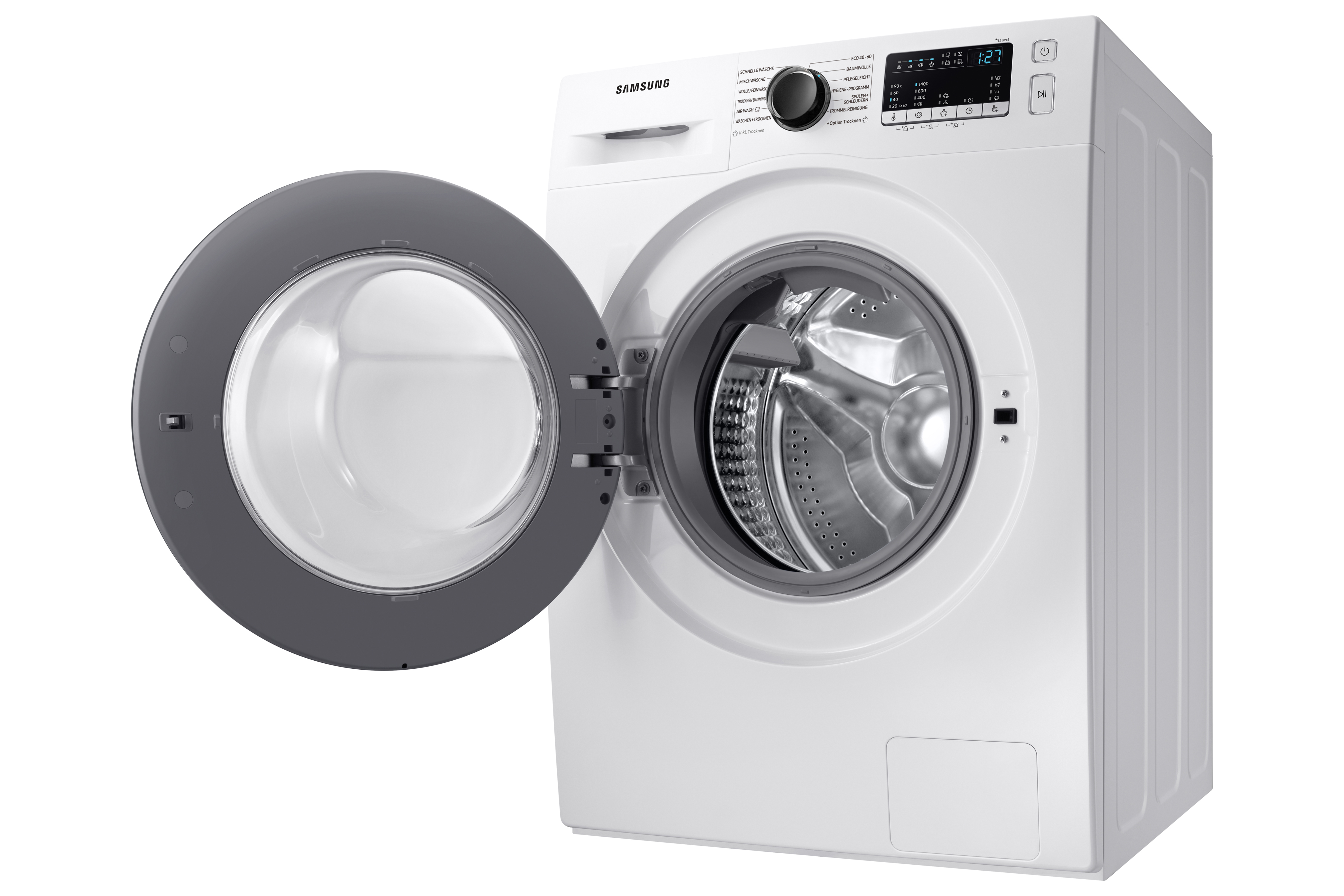 SAMSUNG WD80T4049CE/EG Waschtrockner (8 kg / 5 kg, 1400 U/Min., Standgerät, Weiß)