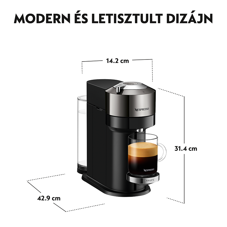 KRUPS XN910C10 Vertuo Next kávéfőző sötétszürke