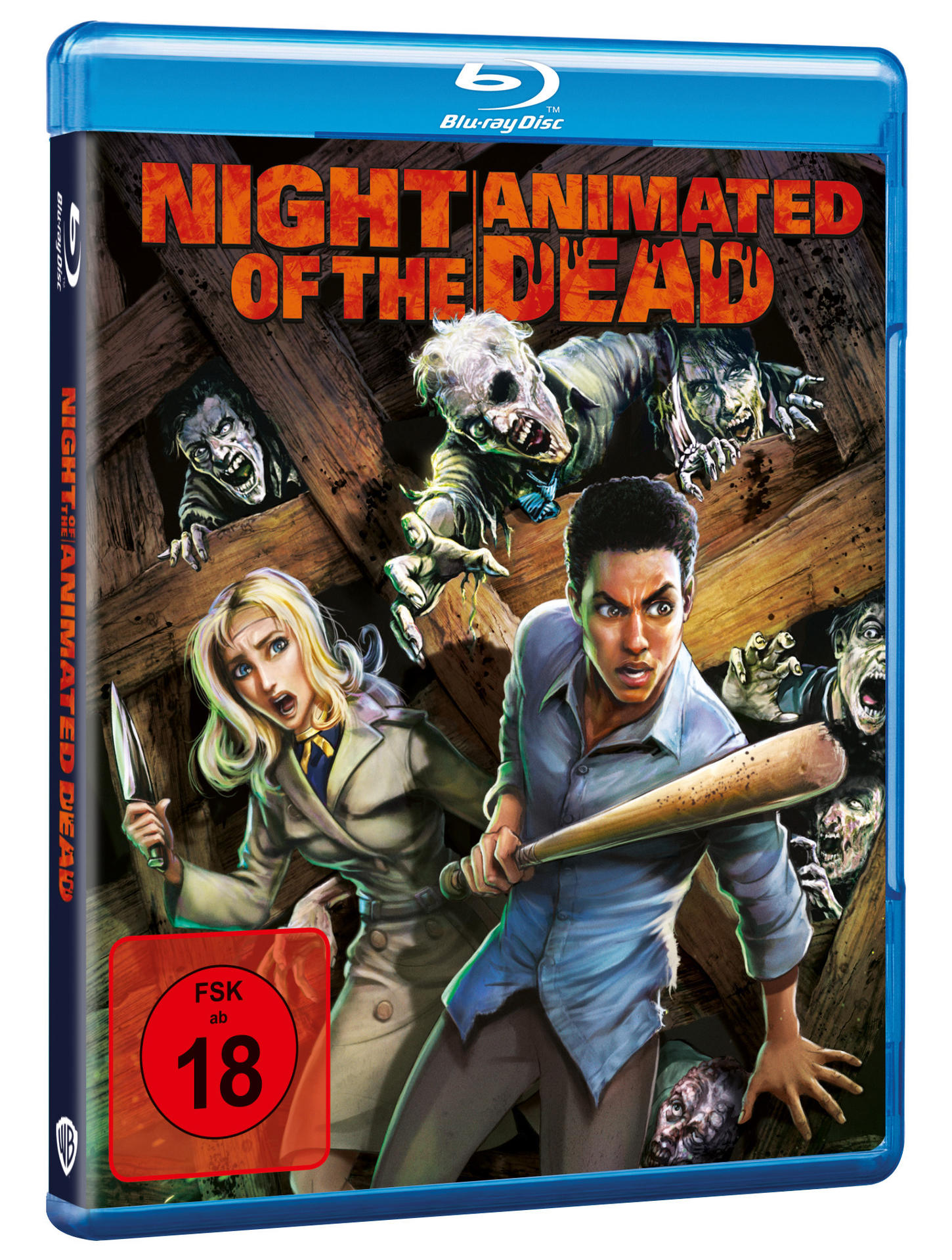 Blu-ray-Filmcover, Horrorthema, Zombies und Menschen.