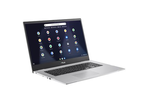 ASUS Chromebook CX1700 (CX1700CKA-BX0035), Chromebook, mit 17,3 Zoll  Display, Intel® N4500 Prozessor, 8 GB RAM, 128 GB eMMC, Intel®, UHD Graphics,  Transparent Silver Google Chrome OS Chromebook mit , 8 RAM und