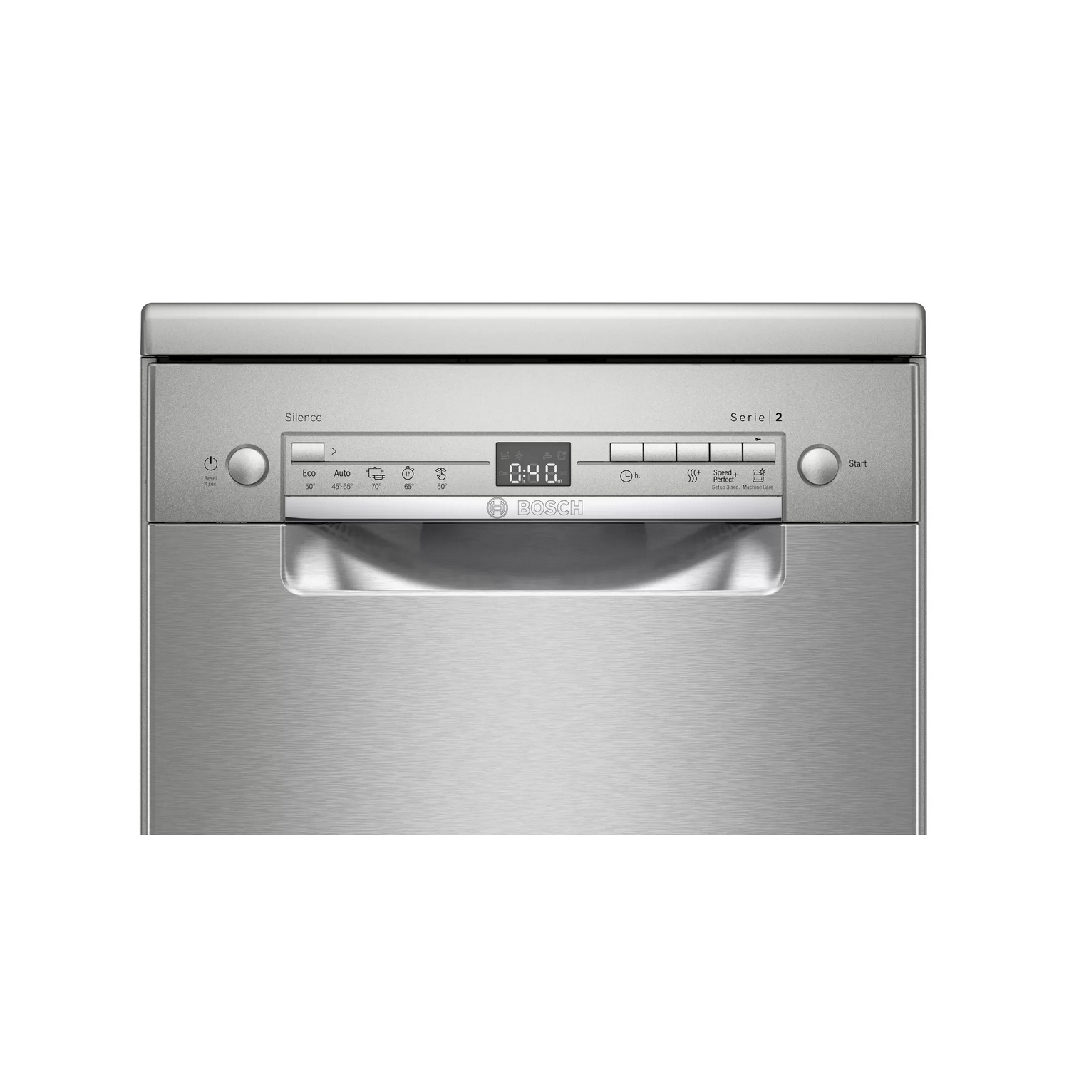 Lavavajillas - Bosch SRS2HKI59E, Libre instalación, 9 servicios, 5 programas, 45 cm, Inox