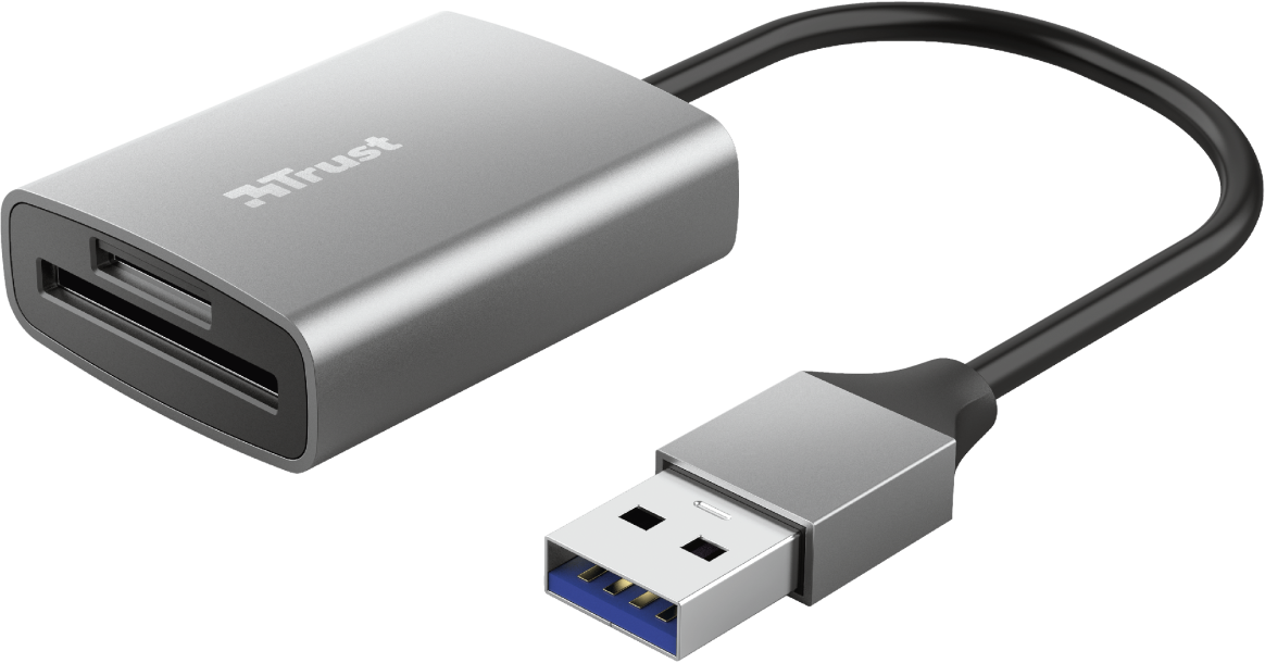 TRUST Dalyx USB 3.2 (Gen1) SD/microSD kártyaolvasó, alumínium (24135)
