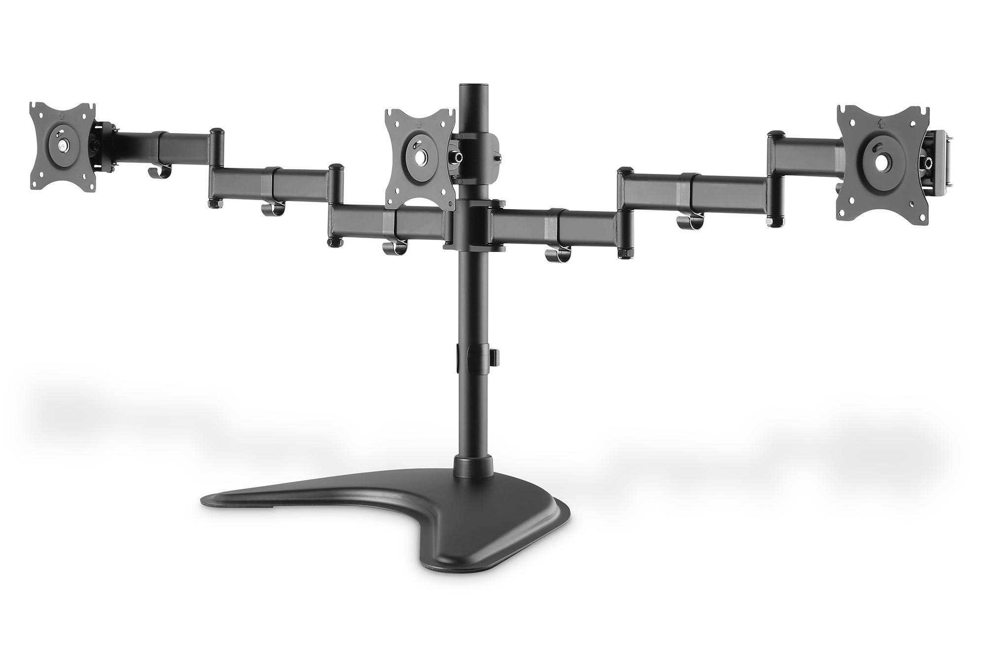 DIGITUS DA-90402 Monitorhalterung, max. 27 Zoll, Neigbar, Schwenkbar, Schwarz