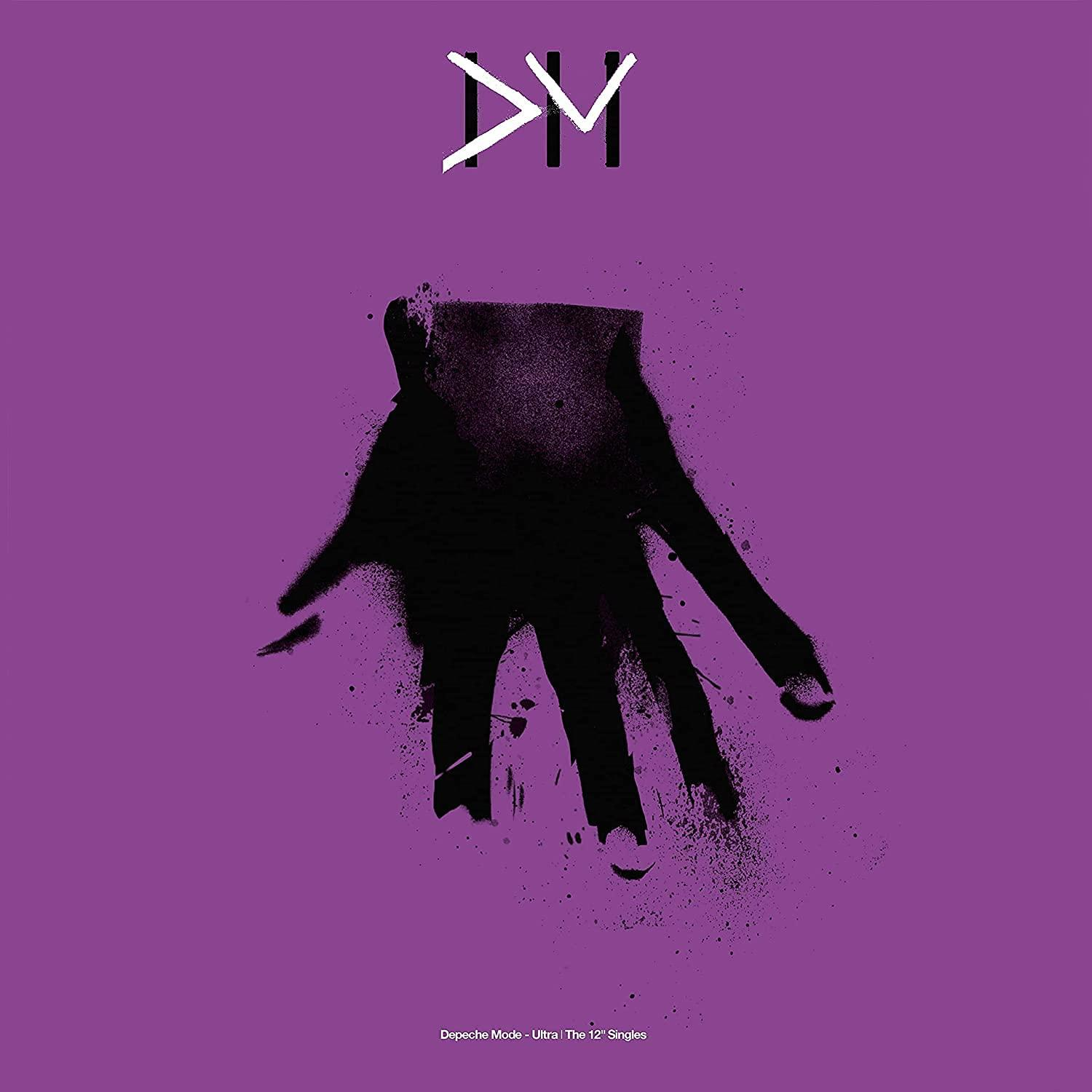 Depeche Mode album borítója. Egy fekete kézlenyomat lila háttéren. A zenekar logója felül.