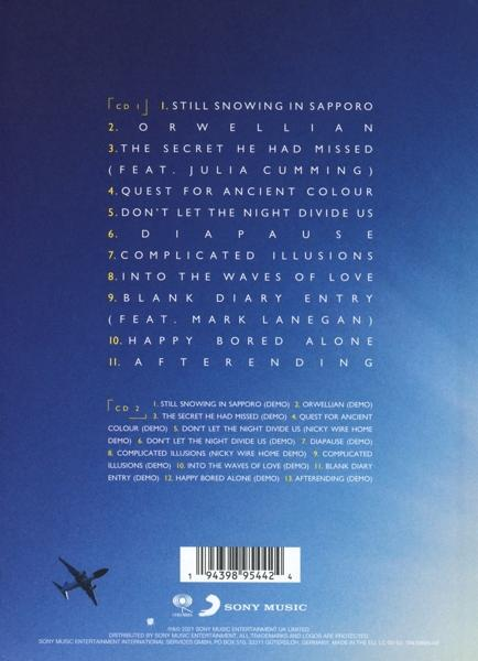 Dos de l'album avec liste des pistes et un petit avion.