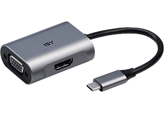 ISY IAD-1017 - Adattatore USB C (Argento)