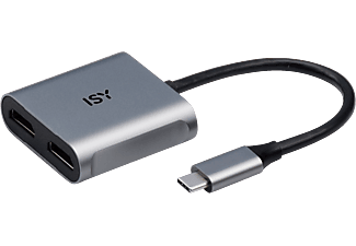 ISY IAD-1020 - Da USB-C a Dual HDMI (Argento)