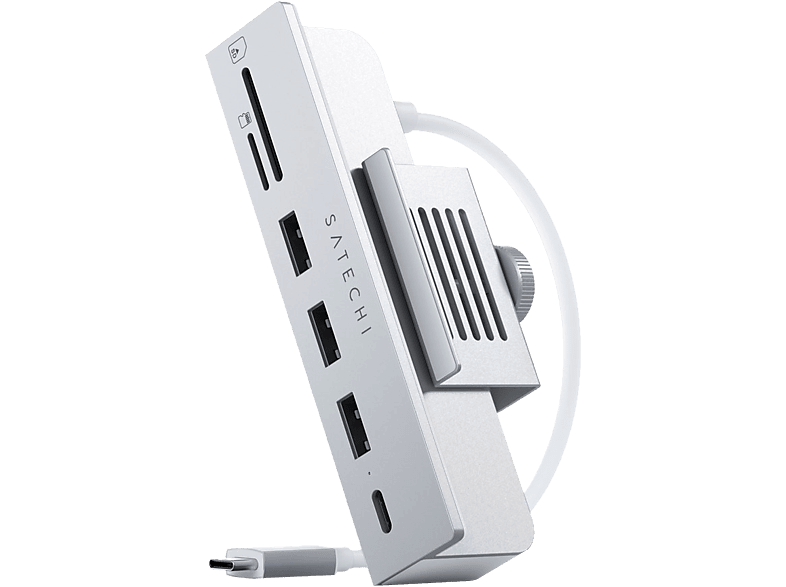 SATECHI ST-UCICHS - USB-C Hub und Kartenleser für 2021 iMac 24 (Silber)