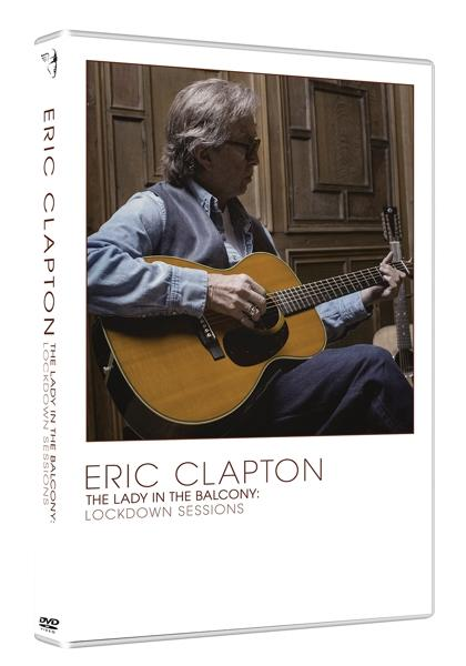 DVD-Hülle mit Eric Clapton auf dem Cover, der Gitarre spielt, mit dem Text: Lockdown Sessions.
