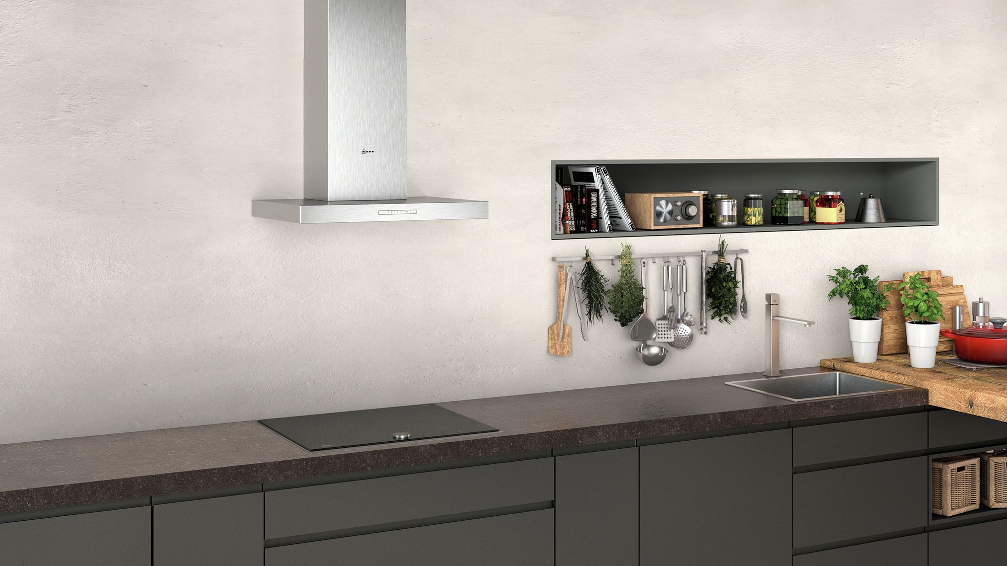 NEFF D64BBE1N0, Dunstabzugshaube (600 mm breit, 500 mm tief)