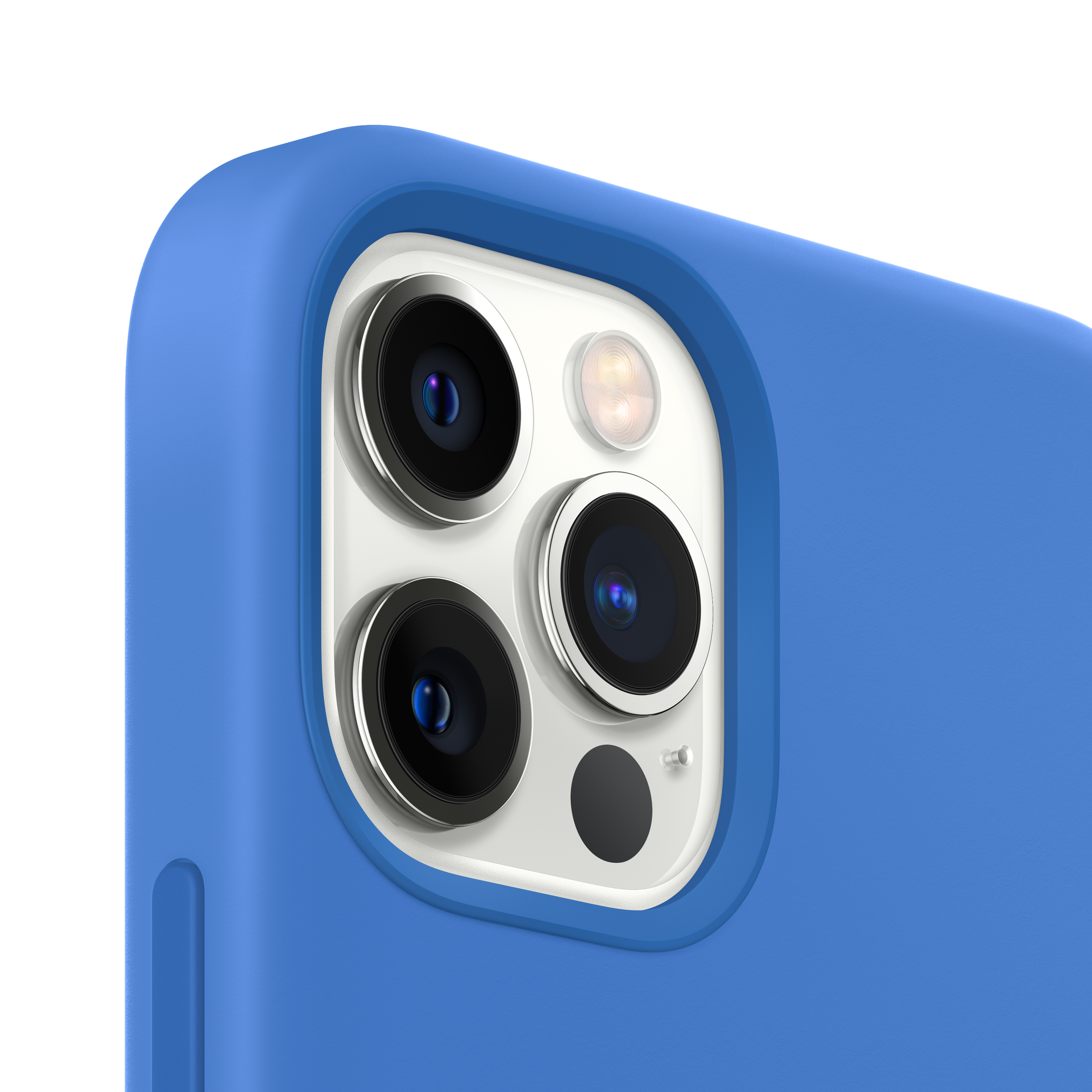 Apple funda silicona con MagSafe para el iPhone 12 Pro Max, Azul Capri