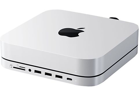 SATECHI Stand & USB-C Hub für Mac Mini, USB-A, SSD M.2 Slot, SD/Micro-SD, 3.5mm, Space Gray