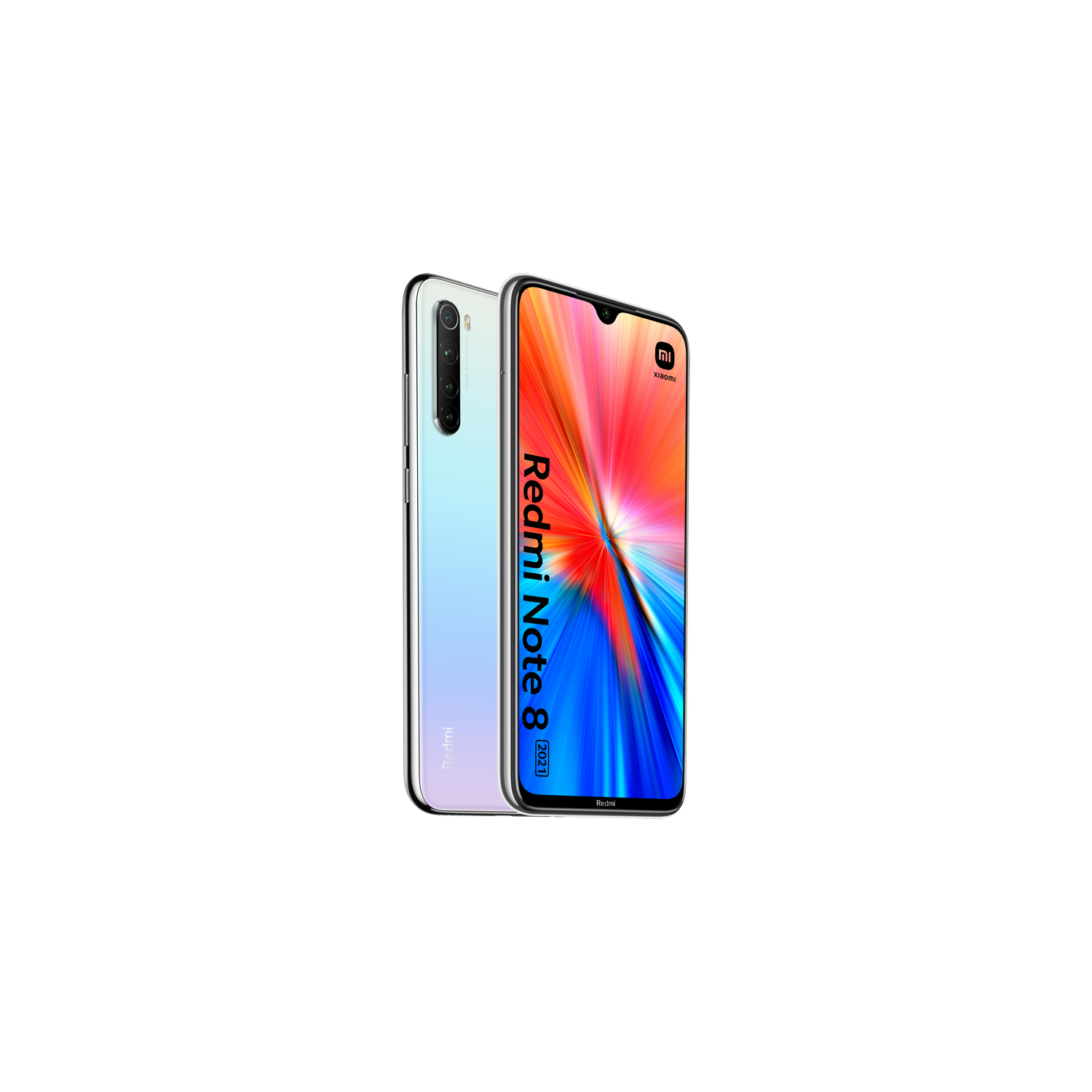 Xiaomi Redmi Note 8 (2021), Luz Lunar Blanca, 128GB, 4GB RAM, 6.3" FHD+, HelioG85, 4000mAh, Android 11