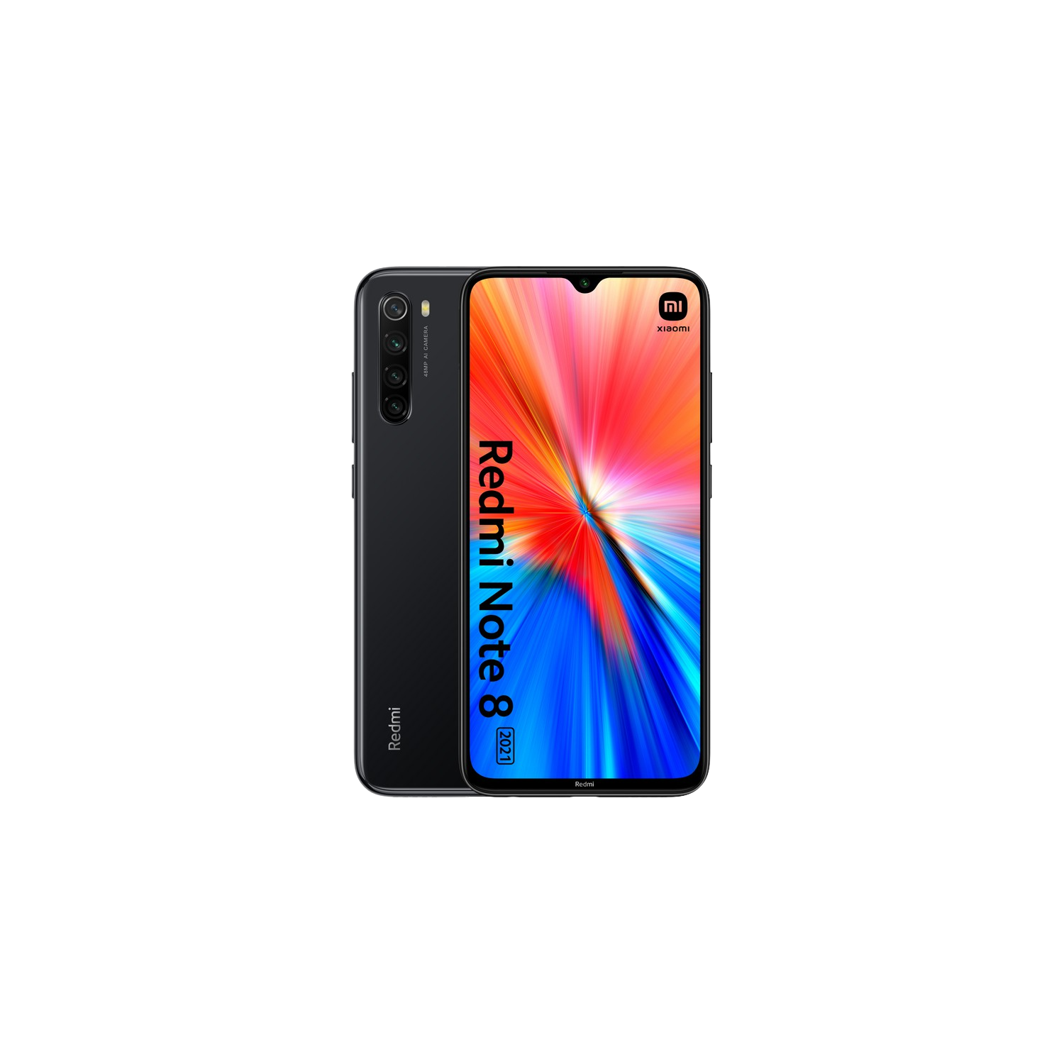Móvil - Xiaomi Redmi Note 8 (2021), Negro Espacial, 128GB, 4GB RAM, 6.3" FHD+, Helio G85, 4000 mAh, Android 11