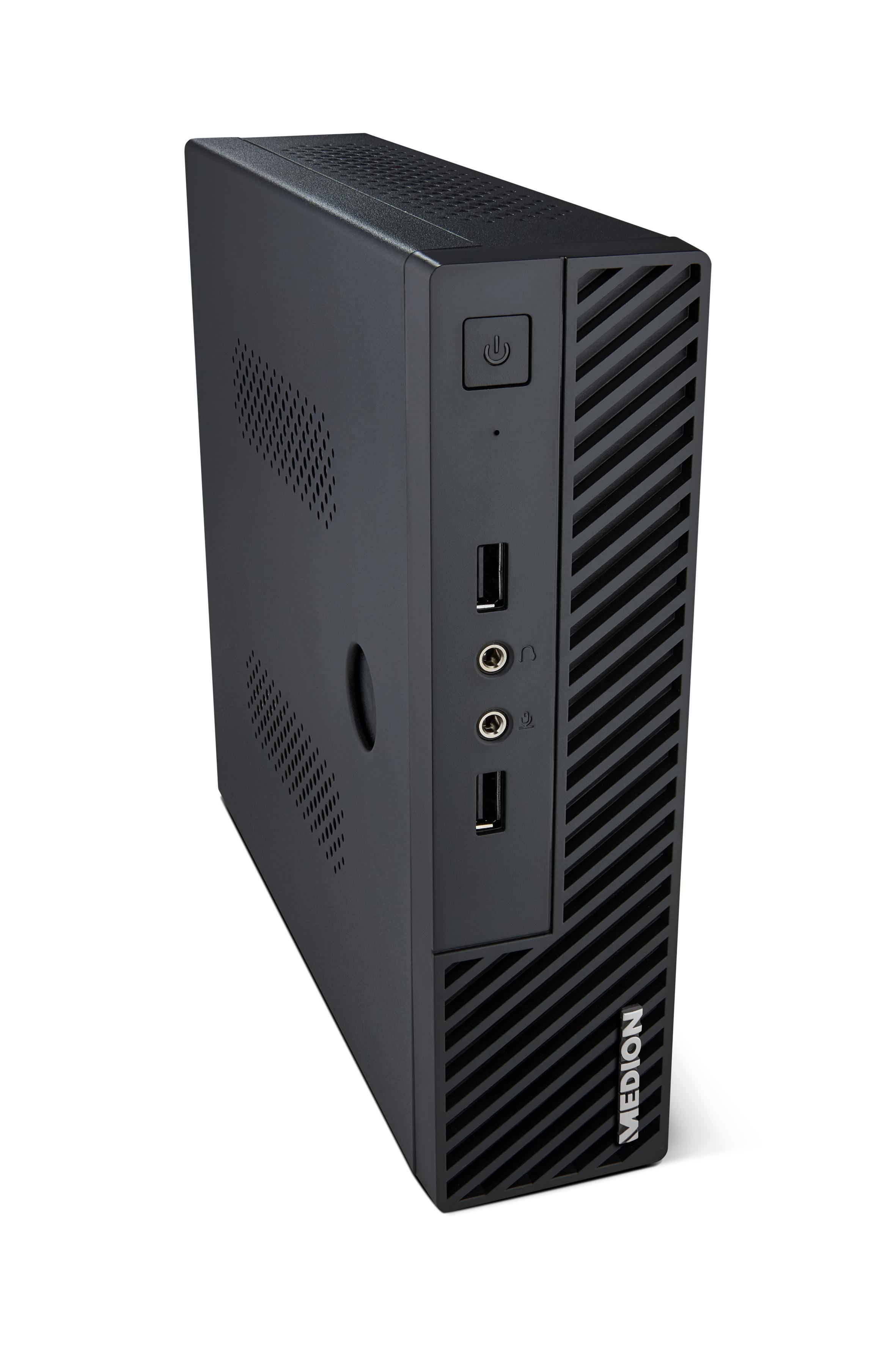 MEDION Slim Multimedia PC AKOYA® S23003 (MD35124) - Intel® Celeron® J4125 - 4 GB - 128 GB - Intel® UHD 600 - Windows 10 Home (64 Bit)