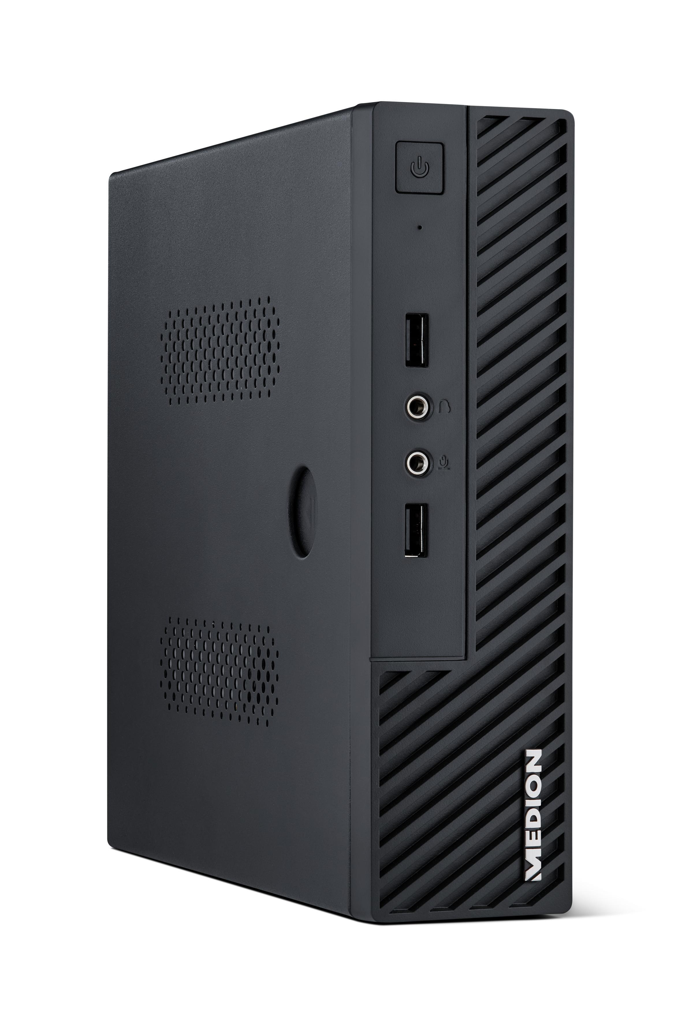 MEDION Slim Multimedia PC AKOYA® S23003 (MD35124) - Intel® Celeron® J4125 - 4 GB - 128 GB - Intel® UHD 600 - Windows 10 Home (64 Bit)
