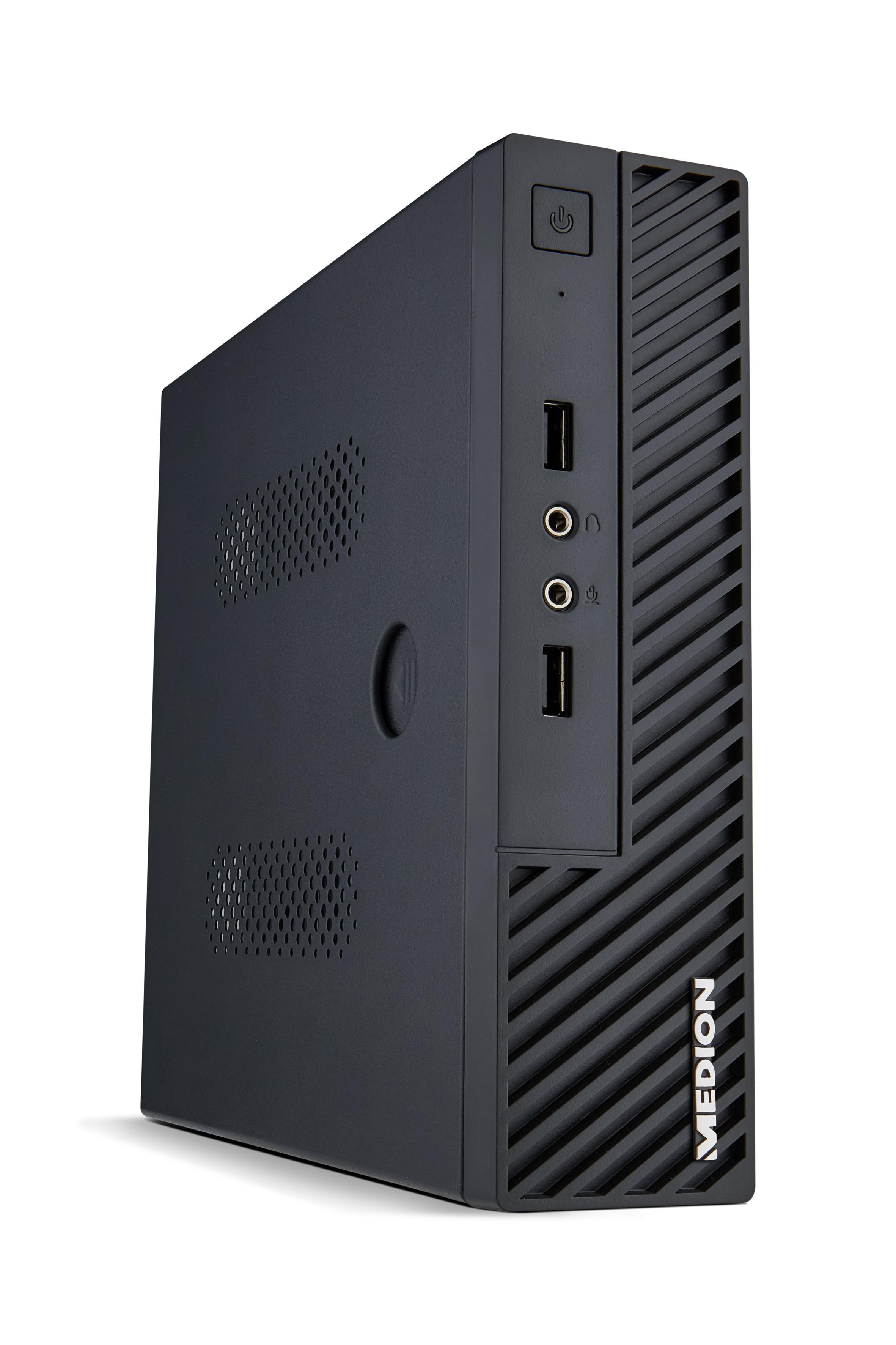 MEDION Slim Multimedia PC AKOYA® S23003 (MD35124) - Intel® Celeron® J4125 - 4 GB - 128 GB - Intel® UHD 600 - Windows 10 Home (64 Bit)