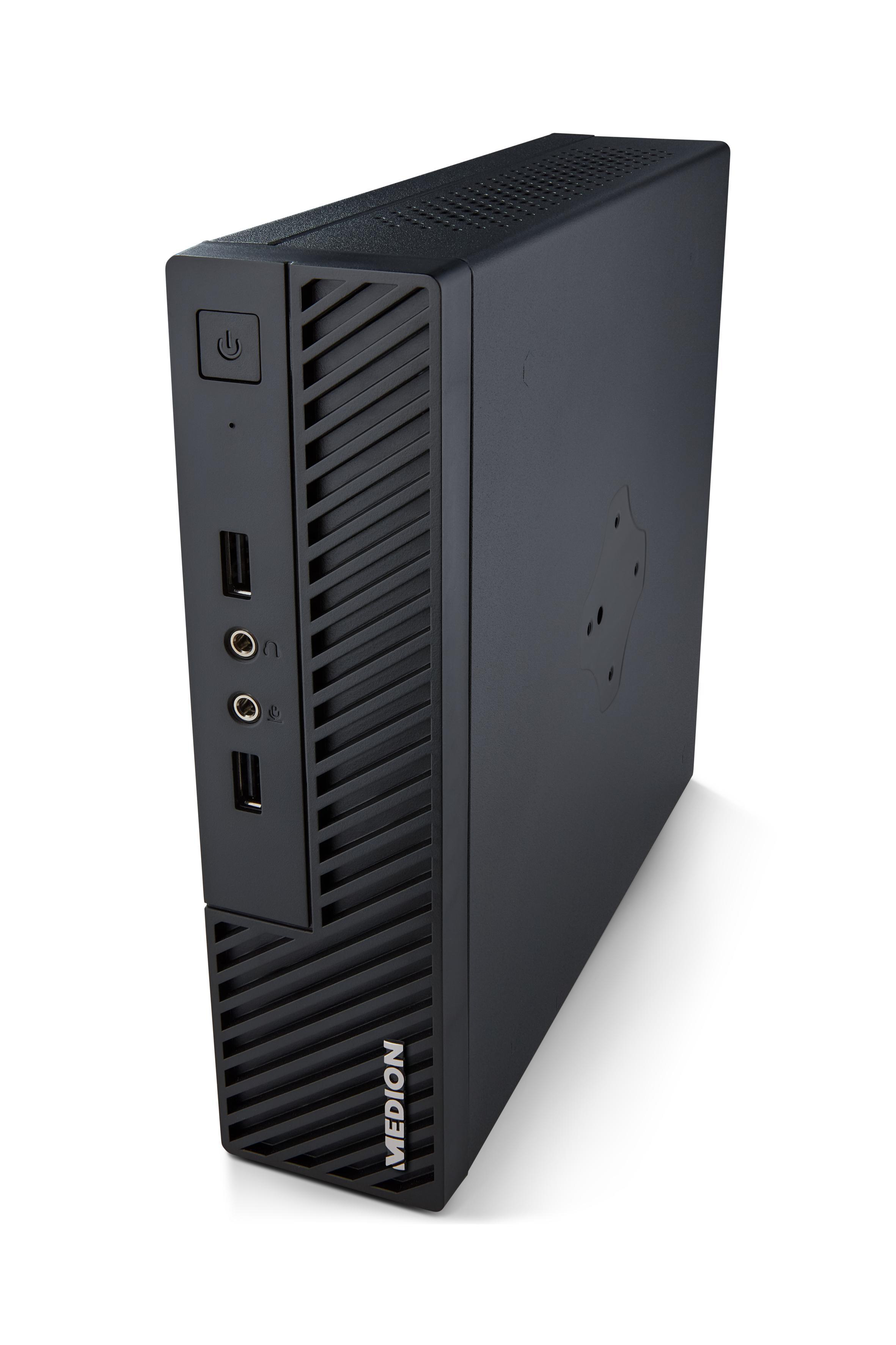MEDION Slim Multimedia PC AKOYA® S23003 (MD35124) - Intel® Celeron® J4125 - 4 GB - 128 GB - Intel® UHD 600 - Windows 10 Home (64 Bit)