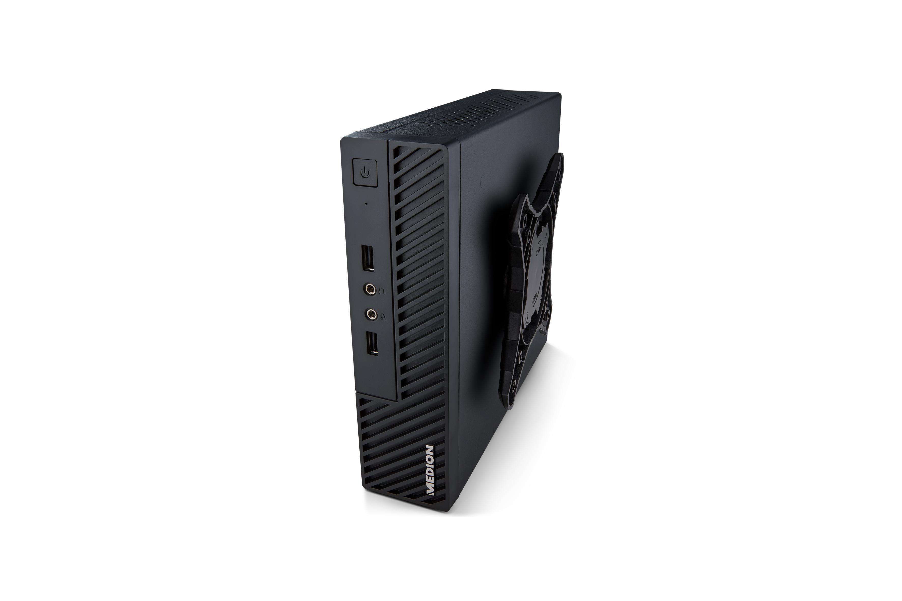 MEDION Slim Multimedia PC AKOYA® S23003 (MD35124) - Intel® Celeron® J4125 - 4 GB - 128 GB - Intel® UHD 600 - Windows 10 Home (64 Bit)