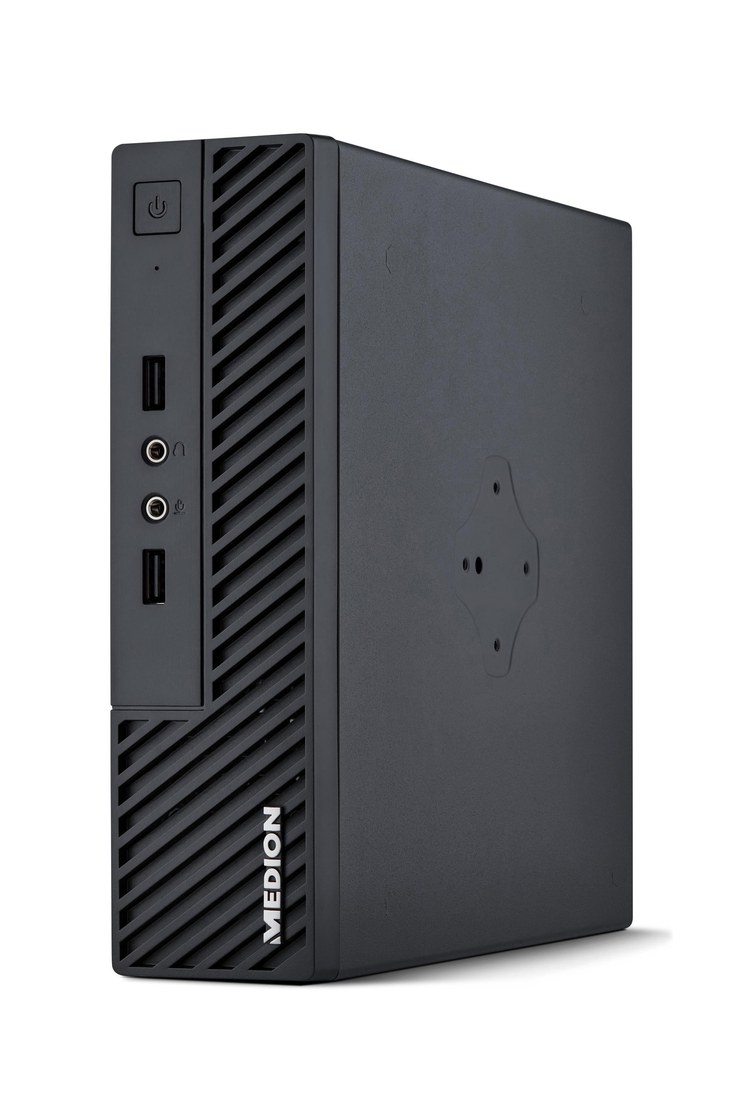 MEDION Slim Multimedia PC AKOYA® S23003 (MD35124) - Intel® Celeron® J4125 - 4 GB - 128 GB - Intel® UHD 600 - Windows 10 Home (64 Bit)