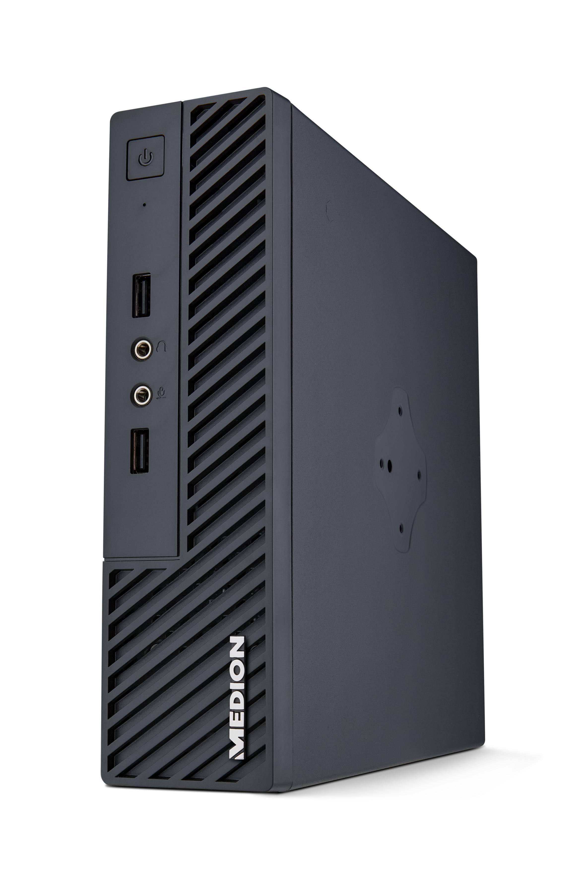 MEDION Slim Multimedia PC AKOYA® S23003 (MD35124) - Intel® Celeron® J4125 - 4 GB - 128 GB - Intel® UHD 600 - Windows 10 Home (64 Bit)